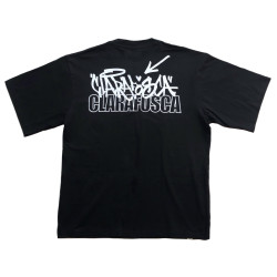 Graffiti tag Clarafosca black tee back design