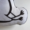 Clarafosca teddy bird logo leg details