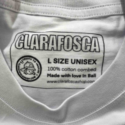 clarafosca label size tshirt white